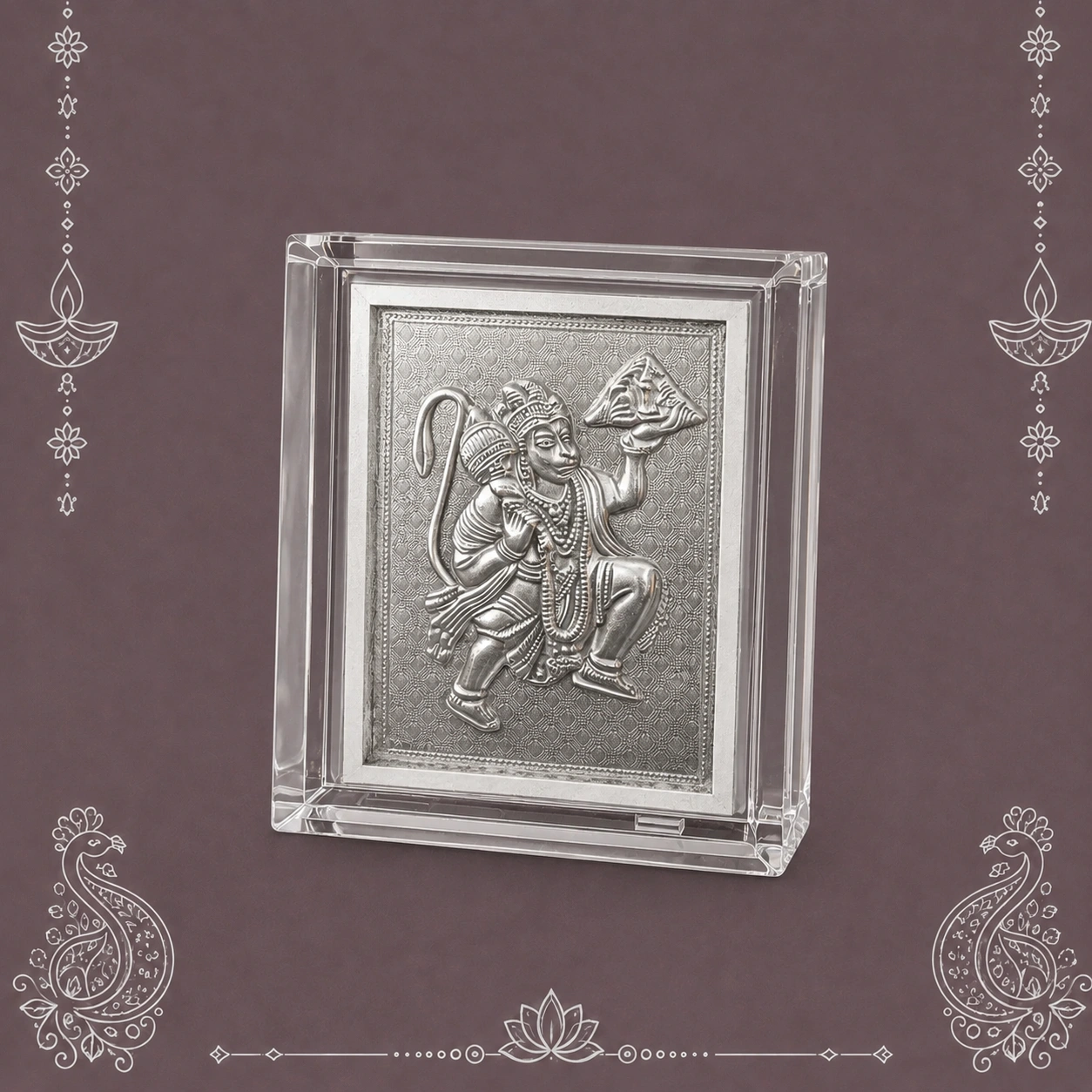 Shri Hanuman silver frame