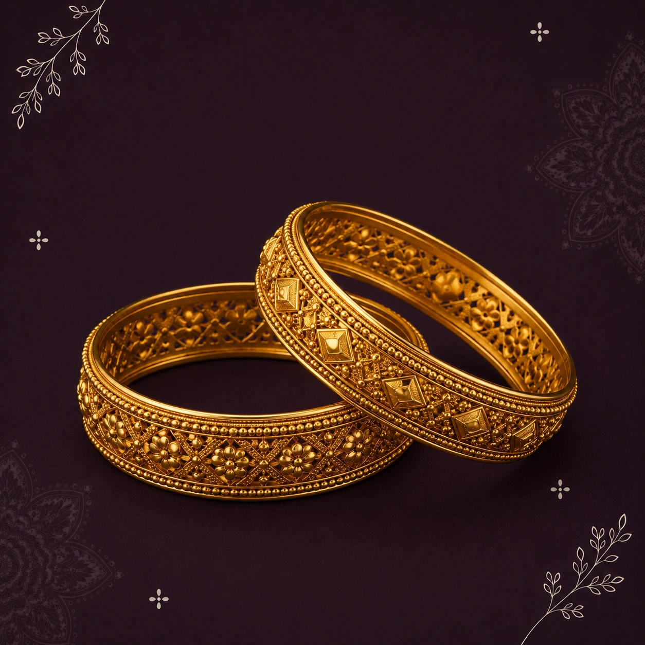 Gold bangles set
