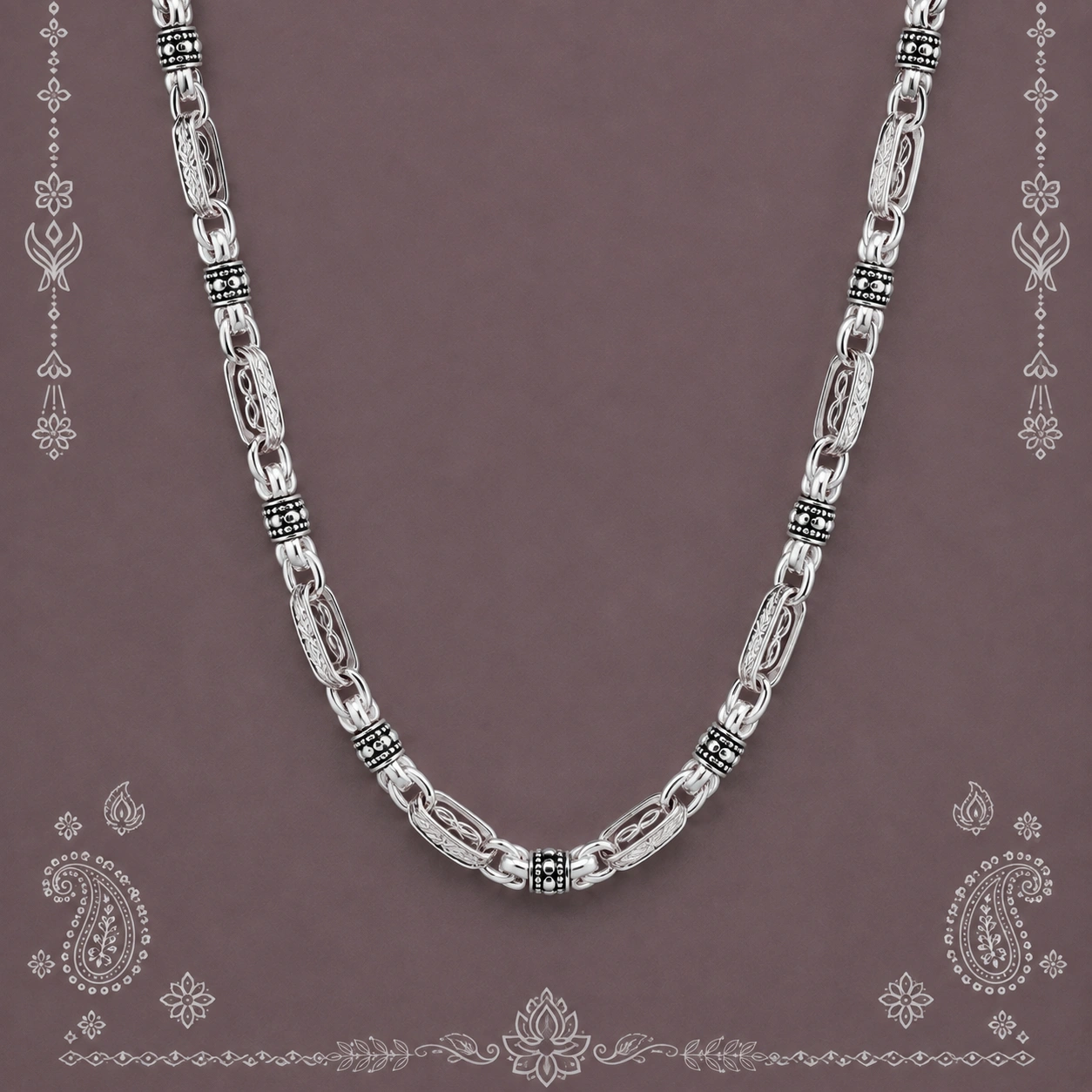 Ojas silver curb chain