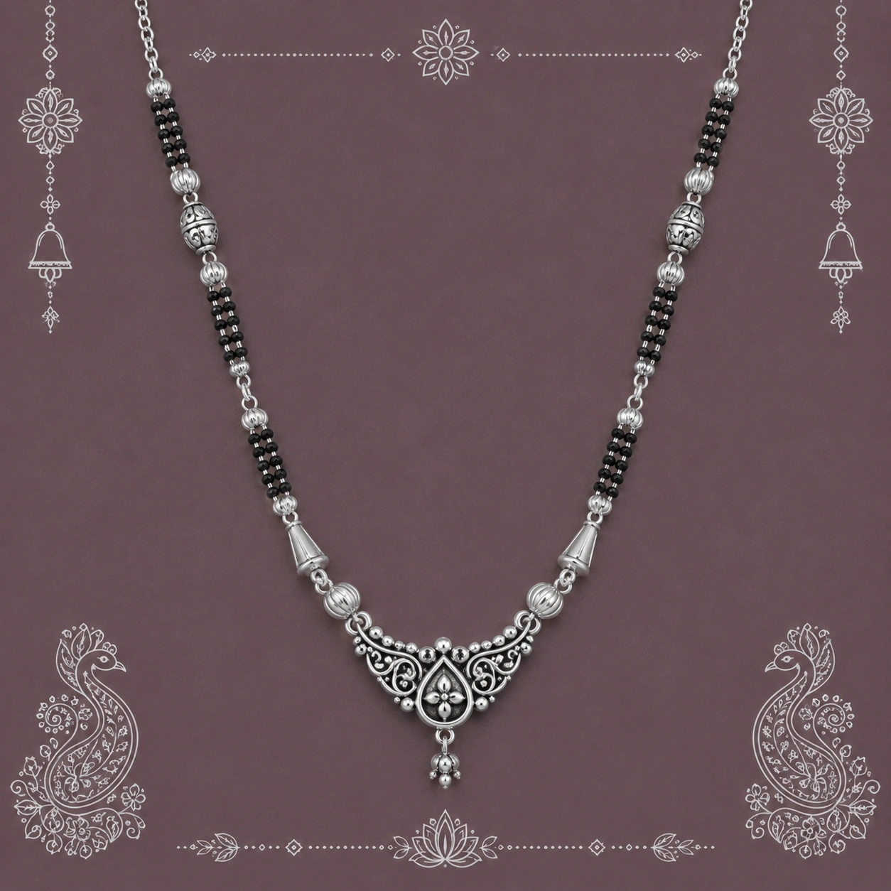 Sanchi silver mangalsutra